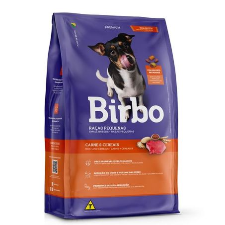 Ração para cães birbo adulto raças pequenes sabor carne e cereais 1kg