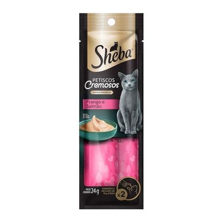 Petisco Sheba 24g Cremoso Frango e Salmao