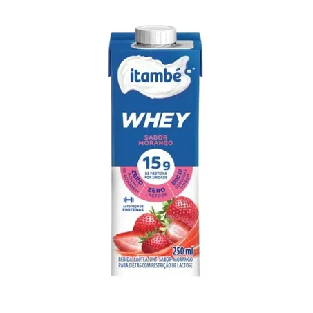 BEB.LACTEA WHEY ITAMBE 250ML MORANGO
