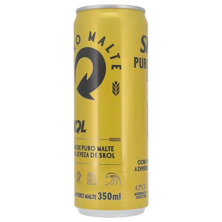 Cerveja Lager Skol American Premium Puro Malte Lata 350ml 360-4