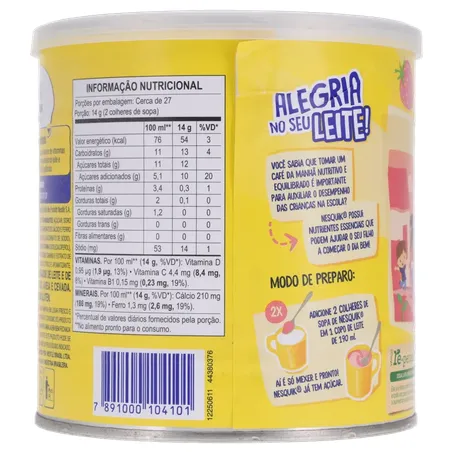 Preparo Pó Nesquik Morango Lt 380g 360-18
