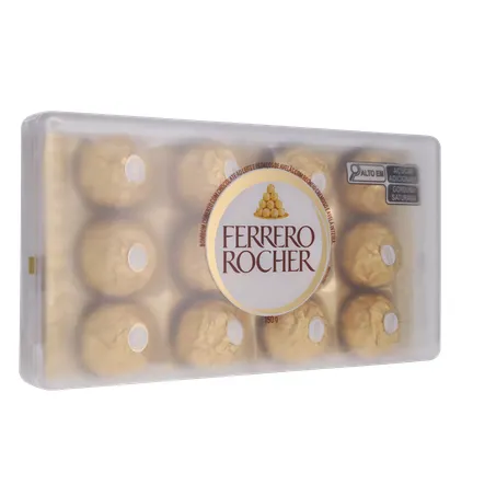 Chocolate Ferrero Rocher com 12 Unidades 150G 360-33