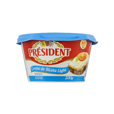 Creme ricota president light 200g