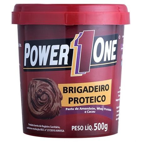 Pasta de Amendoin Power 1 One com Brigadeiro Proteico Pote 500G