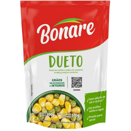 ERVILHA E MILHO DUETO BONARE SC 170G