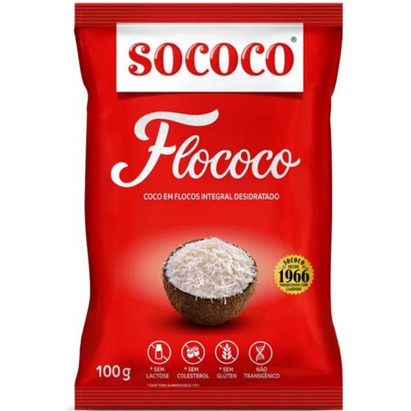 Coco ralado sococo 100g flocos desidratado