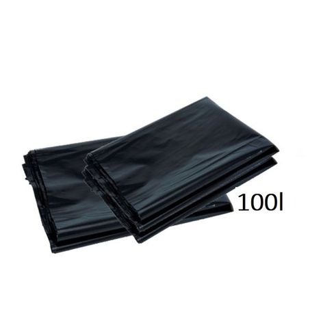 SACO DE LIXO 100L PRETO SIMPLES 8 MICRAS 75 X 90CM C/100UN IK