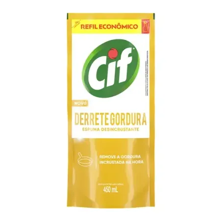 Limpador cif derrete gordura refil 450ml