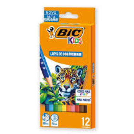 Esc lapis cor bic kids premium 12un