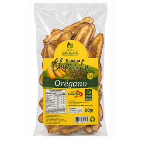 CHIPS DA LU BANANA COM ORÉGANO PCT 80G