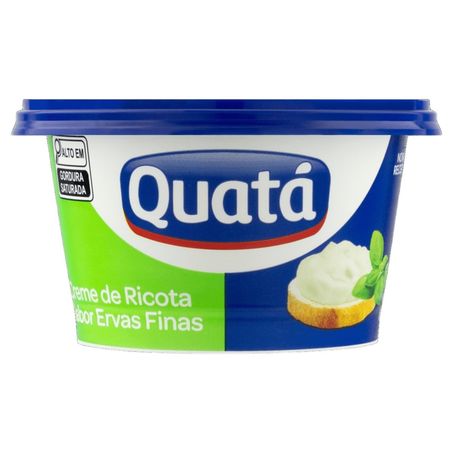 Creme de Ricota Quatá Sabor Ervas Finas 150g