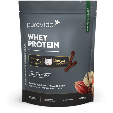 Puravida Suplemento Proteico Whey Lingua Gato 450G