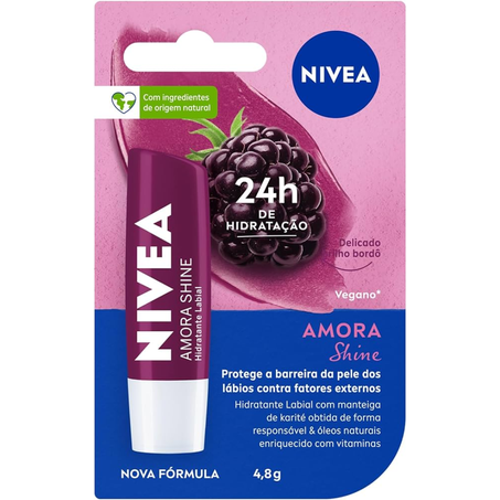 Locao protetor labial nivea amora shine 4.8g