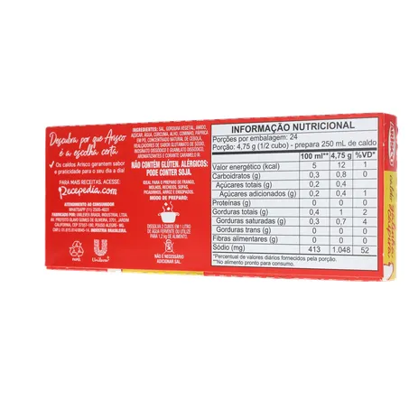 CALDO EM TABLETE ARISCO GALINHA CAIPIRA 114G 360-21
