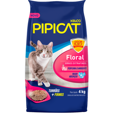 AREIA HIGIÊNICA PIPICAT floral PACOTE 4KG