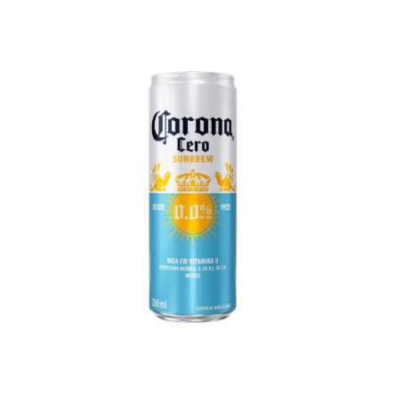 CERVEJA CORONA ZERO ÁLCOOL CERO SUNBREW LATA 350ML