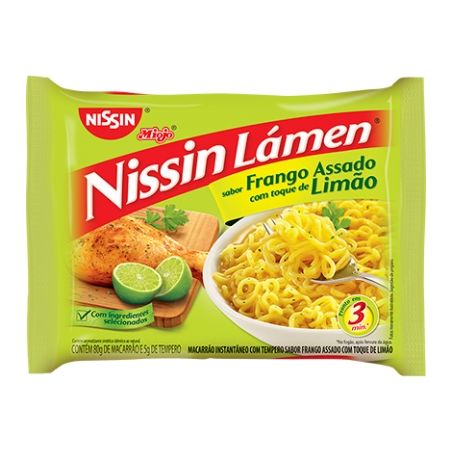 Nissin miojo frango assado c limao 85g