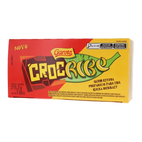 Bombom Garoto Crocribe Crocante e Caribe Caixa 215,2g 
  360-2