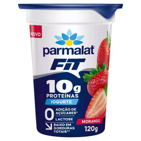 Iogurte Parmalat 120g - Sem Lactose - Zero Açúcar - Morango