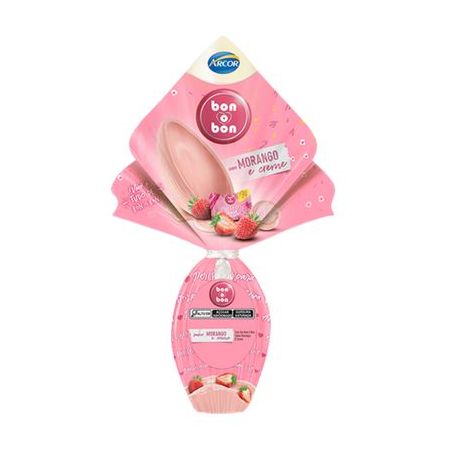 Ovo de Páscoa Bon O Bon Morango Creme 150G