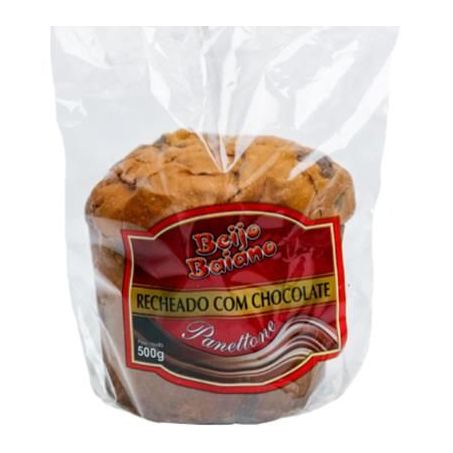 Panettone beijo baiano recheio de chocolate 500g