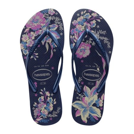HAVAIANAS SLIM ORGANIC MARINHO/MARINHO METALICO 33/34