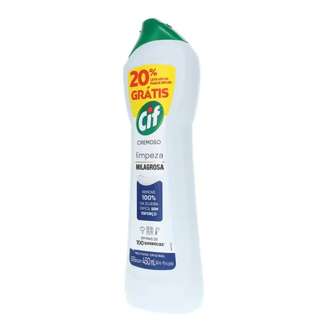 CIF Cremoso Limpeza Milagrosa remove 100 da sujeira 450 ml 360-3