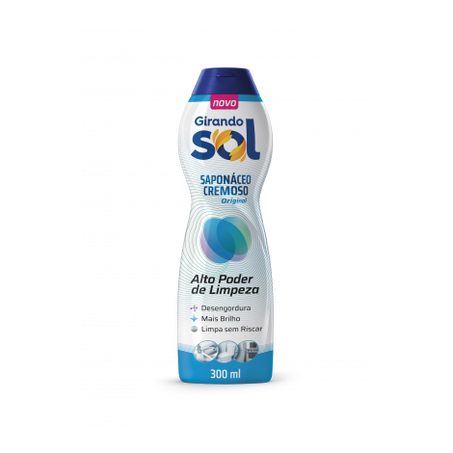 Saponaceo cremoso girando sol auto poder de limpeza 300ml