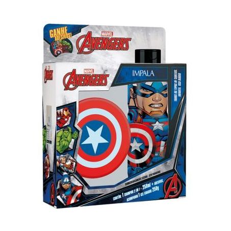 KIT SHAMP 2EM1+GEL AVENGERS IMPALA CAP AMERICA