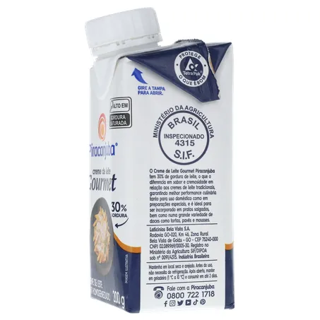 CREME de LEITE PIRACANJUBA GOURMET TP 200G 360-7