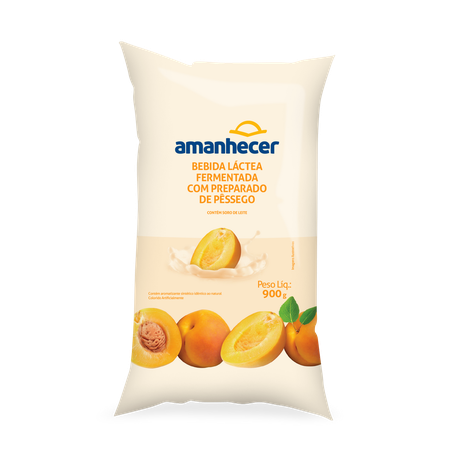 Bebida láctea fermentada amanhecer pêssego pacote 900g