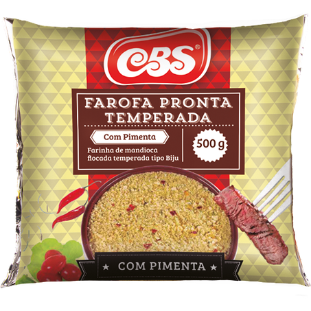 Farofa pronta cbs 500g com pimenta