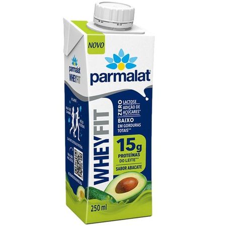 Bebida láctea whey fit abacate parmalat 250ml