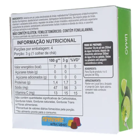 Gelatina apti limão zero açúcar 12g 360-21