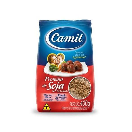 Proteína De Soja Camil Texturizada Escura Pacote 400g 
 