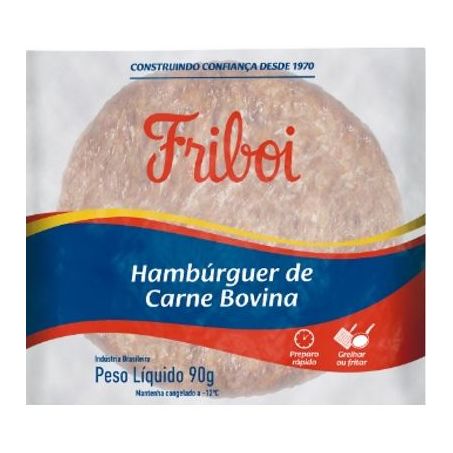 Hamburguer bovino 90g friboi granel
