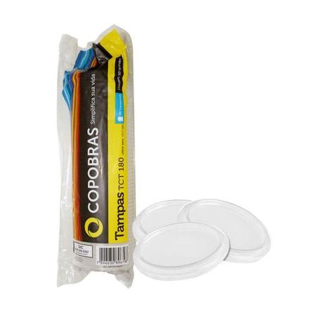 TAMPA PLAST P/COPO ISOPOR TERMICO COPOBRAS 180ML C/50