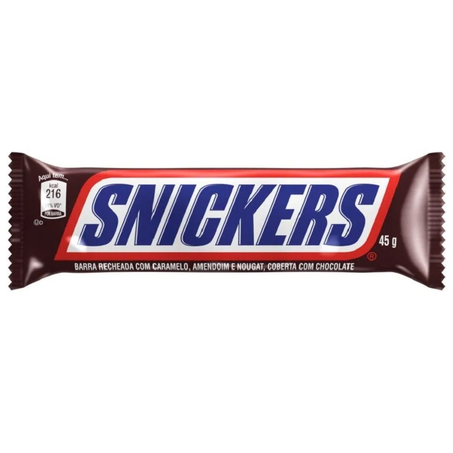 Chocolate barrinha snickers original 45g