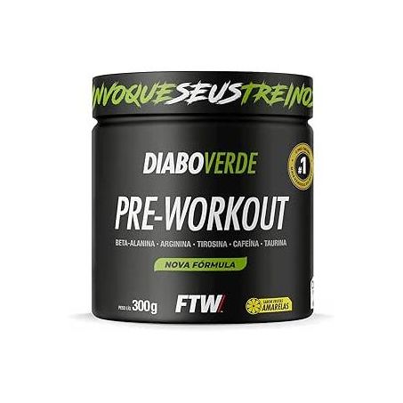 PRE TREINO FTW DIABO VERDE 300G FRUTAS AMARELAS