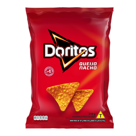 Salgadinho elma chips doritos queijo nacho pacote 210g