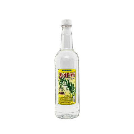 Aguardente 3 Pipas de Cana Garrafa 900ml