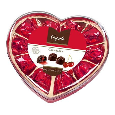 Bombom de chocolate húngaro cupido com licor de cereja 125g