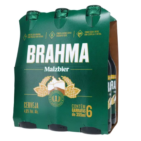 Cerveja Brahma Malzbier Long Neck 355ml C/6 360-2