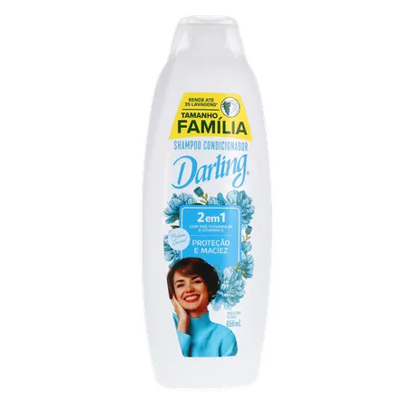 Shampoo 2 em 1 Original Darling Frasco 650ml Tamanho Família 360-35