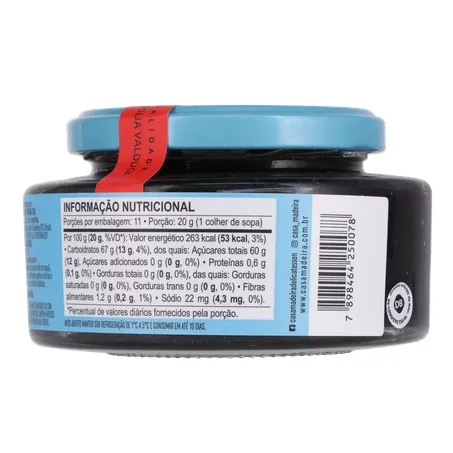 Geleia de Uva Casa Madeira Zero Adição de Açúcar Pote de Vidro 220gr 360-20