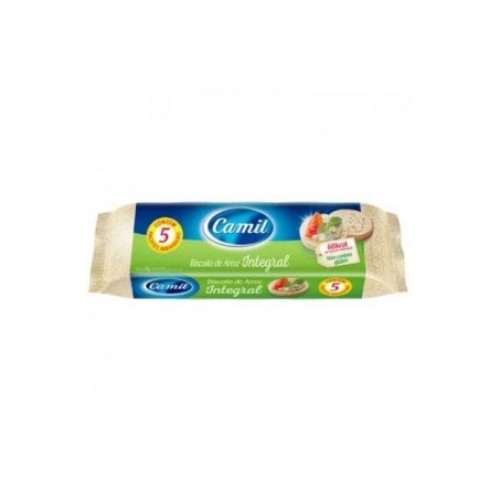 BISCOITO ARROZ CAMIL INTEGRAL PACOTE 90G C/5 UN