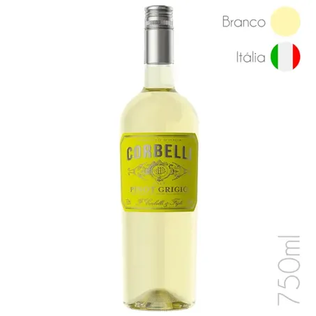 Vinho Italiano Corbelli Pinot Grigio Branco Sicilia 750ml 
 