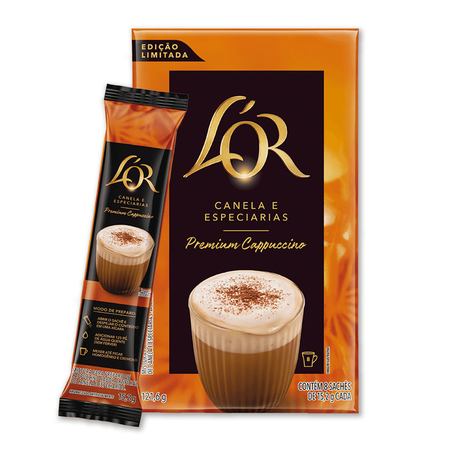 MISTURA PARA O PREPARO DE CAPPUCCINO LÓR CANELA E ESPECIARIAS SACHÊ 15,2 G