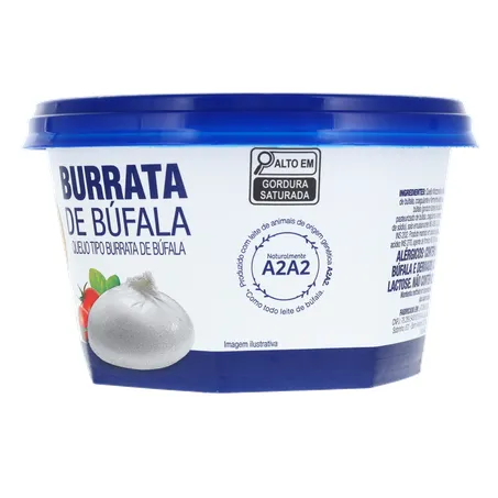 Queijo Burrata de Búfala Búfalo Dourado Pote 270gr 360-4