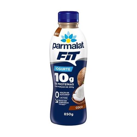 Iogurte Desnatado Parmalat Fit Zero Coco Garrafa 850gr